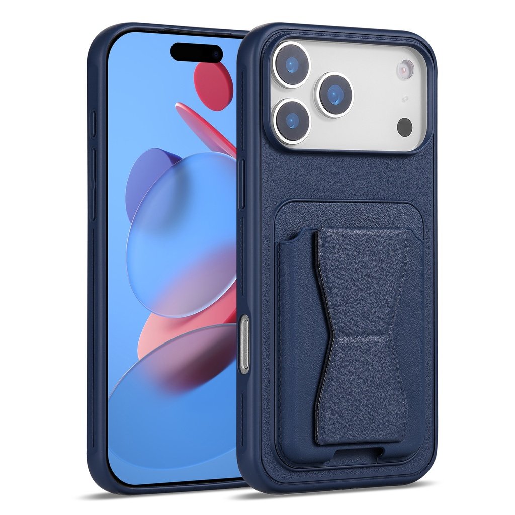 Magnetic Leather Card Case with Stand for iPhone 17 Pro Max - Image 2