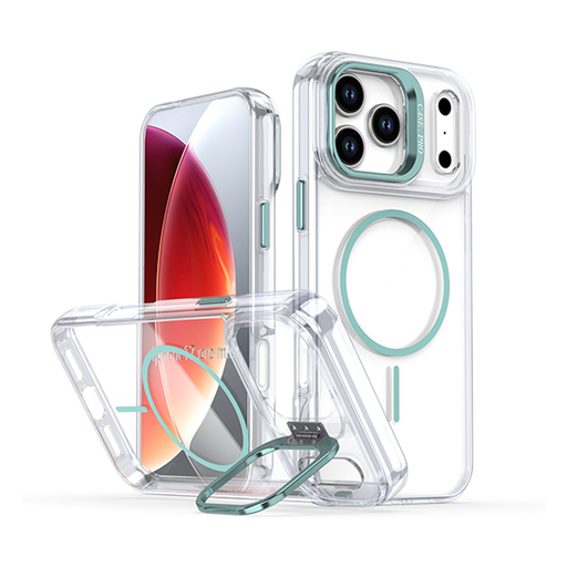 Luxury Clear Camera Stand Case with Magsafe for iPhone 17 Pro Max - Image 2